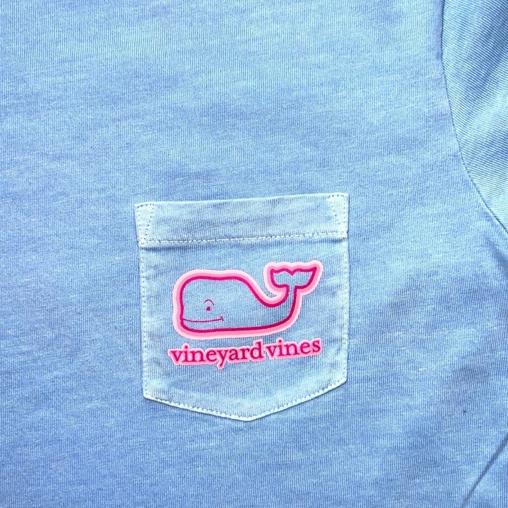 Vineyard Vines Light Blue Classic Distressed/Garment Dyed Short Sleeve T Size XS - Picture 2 of 4